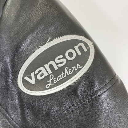 VANSON バンソン ﾌﾞﾗｯｸ MANX ｼﾝｸﾞﾙ ﾗｲﾀﾞｰｽｼﾞｬｹｯﾄ ジャケット 42
