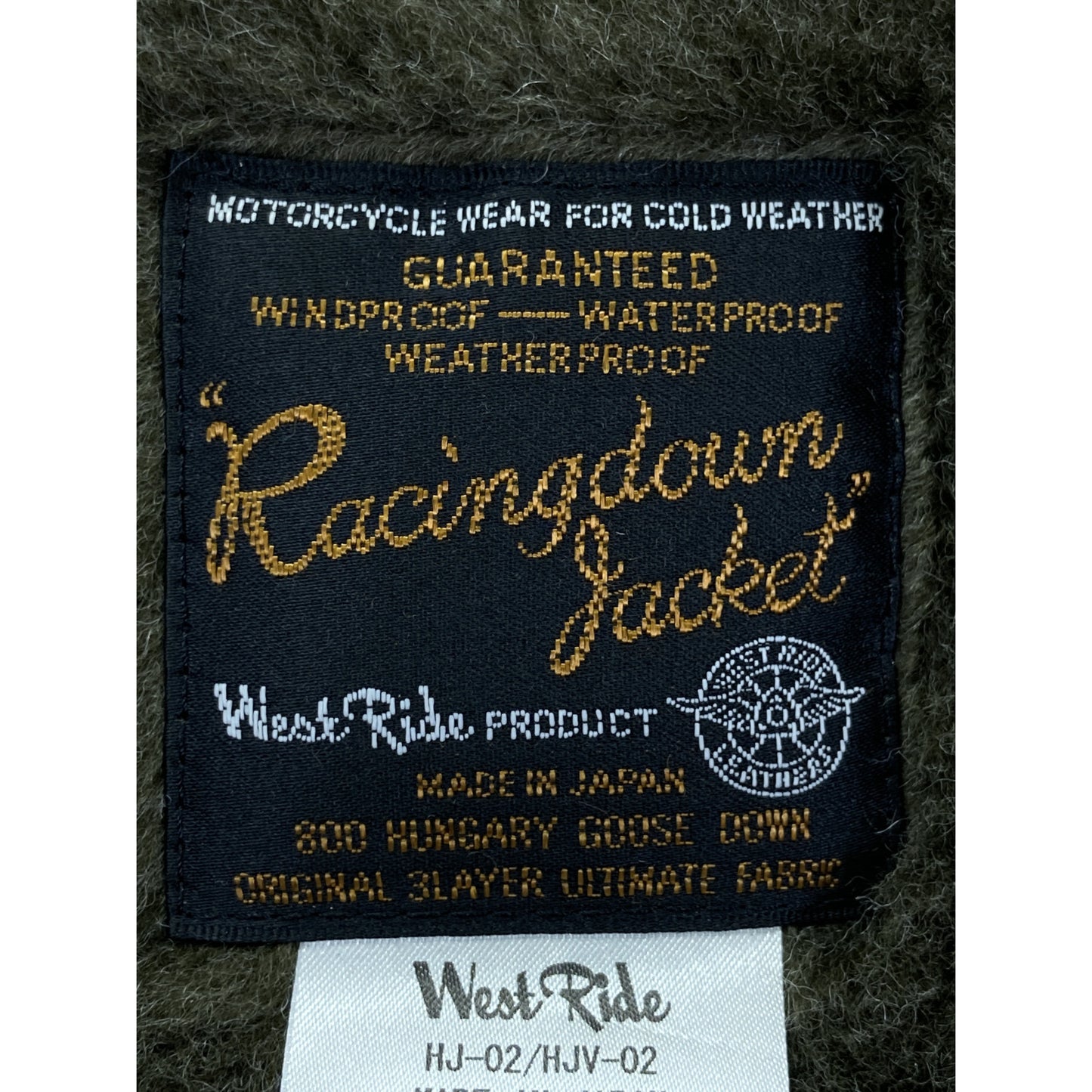 WESTRIDE ウエストライド ｶｰｷ HJ-02 HJV-02 ｷﾙﾃｨﾝｸﾞ ﾚｰｼﾝｸﾞﾀﾞｳﾝｼﾞｬｹｯﾄ ジャケット S