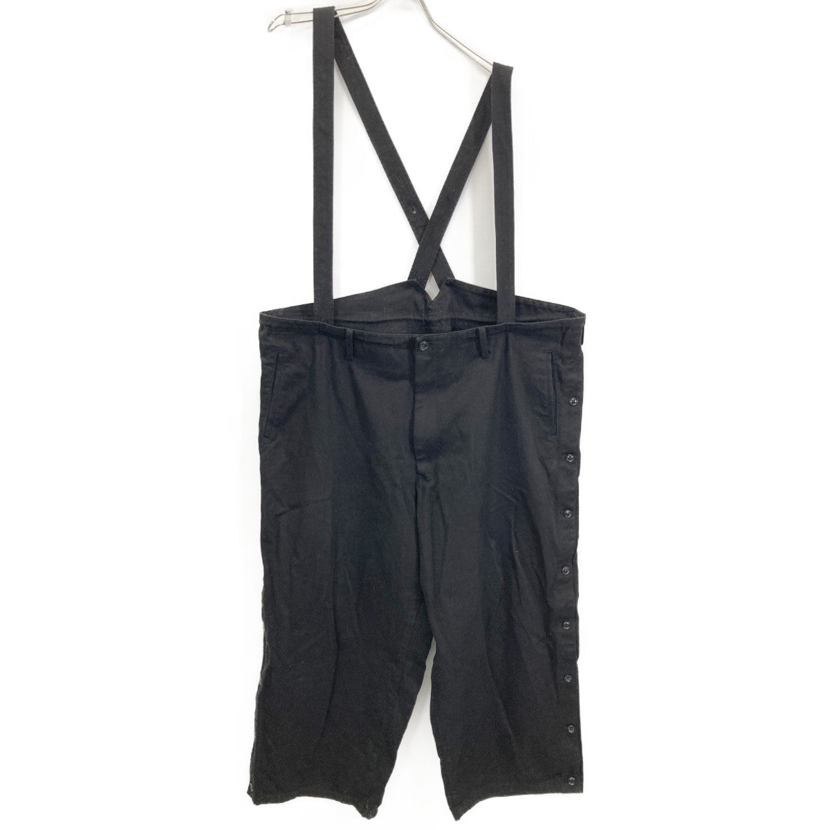 Yohji Yamamoto POUR HOMME ヨウジヤマモトプールオム 22AW ﾌﾞﾗｯｸ HE-P43-004 脇あきﾍﾞﾙﾄ付ｶﾊﾞｰP ﾊﾟﾝﾂ ボトムス 2