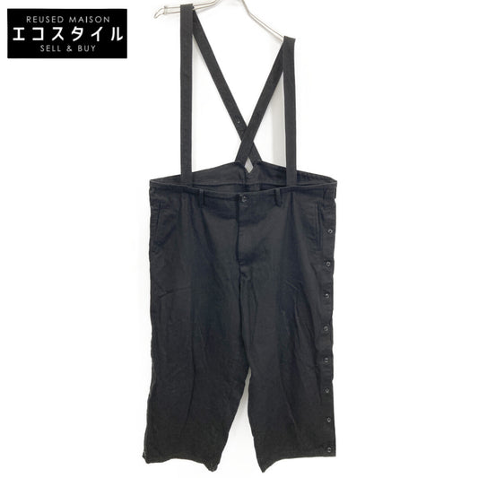 Yohji Yamamoto POUR HOMME ヨウジヤマモトプールオム 22AW ﾌﾞﾗｯｸ HE-P43-004 脇あきﾍﾞﾙﾄ付ｶﾊﾞｰP ﾊﾟﾝﾂ ボトムス 2