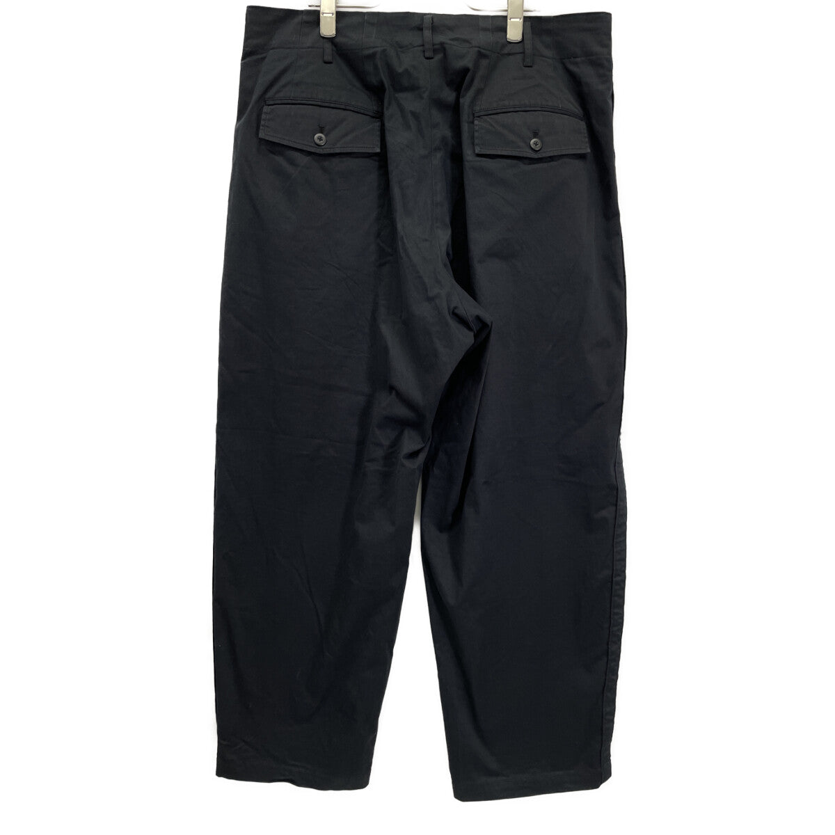 Yohji Yamamoto ヨウジヤマモト ×NEWERA 23AW ﾌﾞﾗｯｸ ｻｲﾄﾞﾃｰﾌﾟﾊﾟﾝﾂ HJ-P99-039-1 ボトムス 3