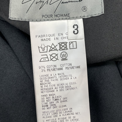 Yohji Yamamoto ヨウジヤマモト ×NEWERA 23AW ﾌﾞﾗｯｸ ｻｲﾄﾞﾃｰﾌﾟﾊﾟﾝﾂ HJ-P99-039-1 ボトムス 3