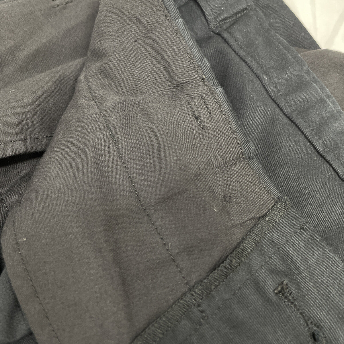 Yohji Yamamoto ヨウジヤマモト ×NEWERA 23AW ﾌﾞﾗｯｸ ｻｲﾄﾞﾃｰﾌﾟﾊﾟﾝﾂ HJ-P99-039-1 ボトムス 3