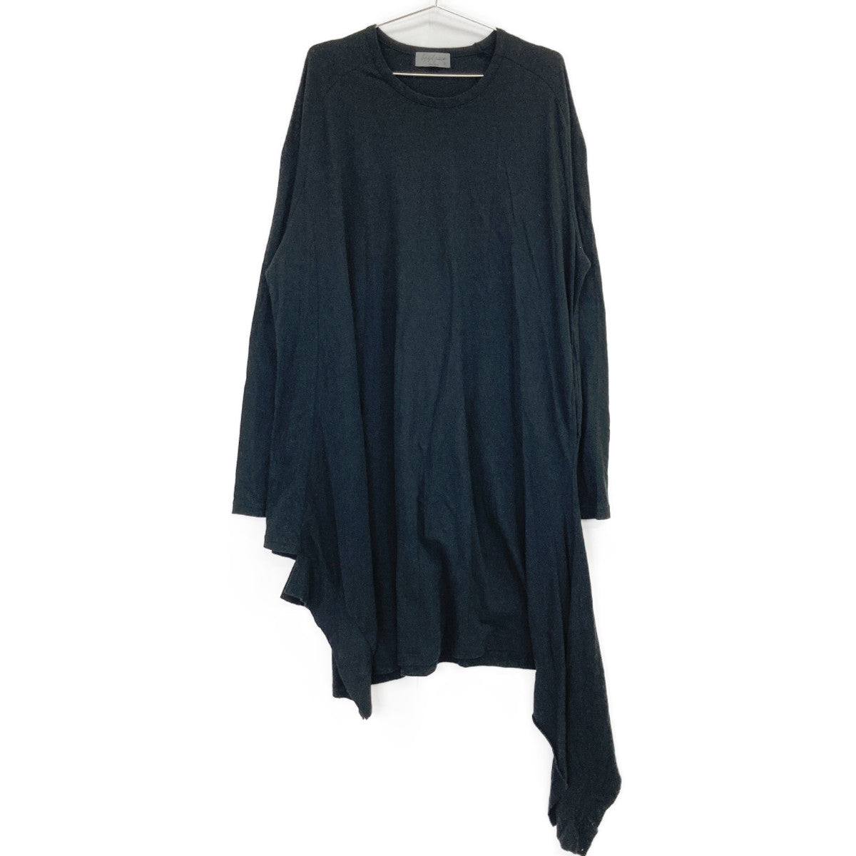 Yohji Yamamoto POUR HOMME ヨウジヤマモトプールオム 【24SS】HS-T73-382 Binding Raglan Asymmetry T-Shirt リネン混 アシメントリー ロングTシャツ/ トップス 3