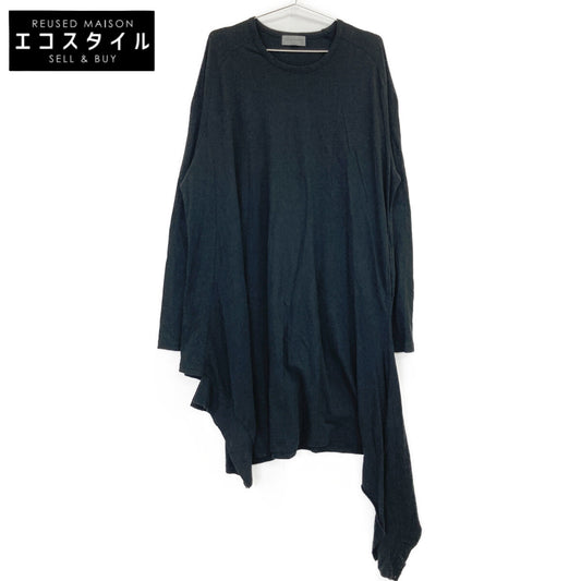 Yohji Yamamoto POUR HOMME ヨウジヤマモトプールオム 【24SS】HS-T73-382 Binding Raglan Asymmetry T-Shirt リネン混 アシメントリー ロングTシャツ/ トップス 3