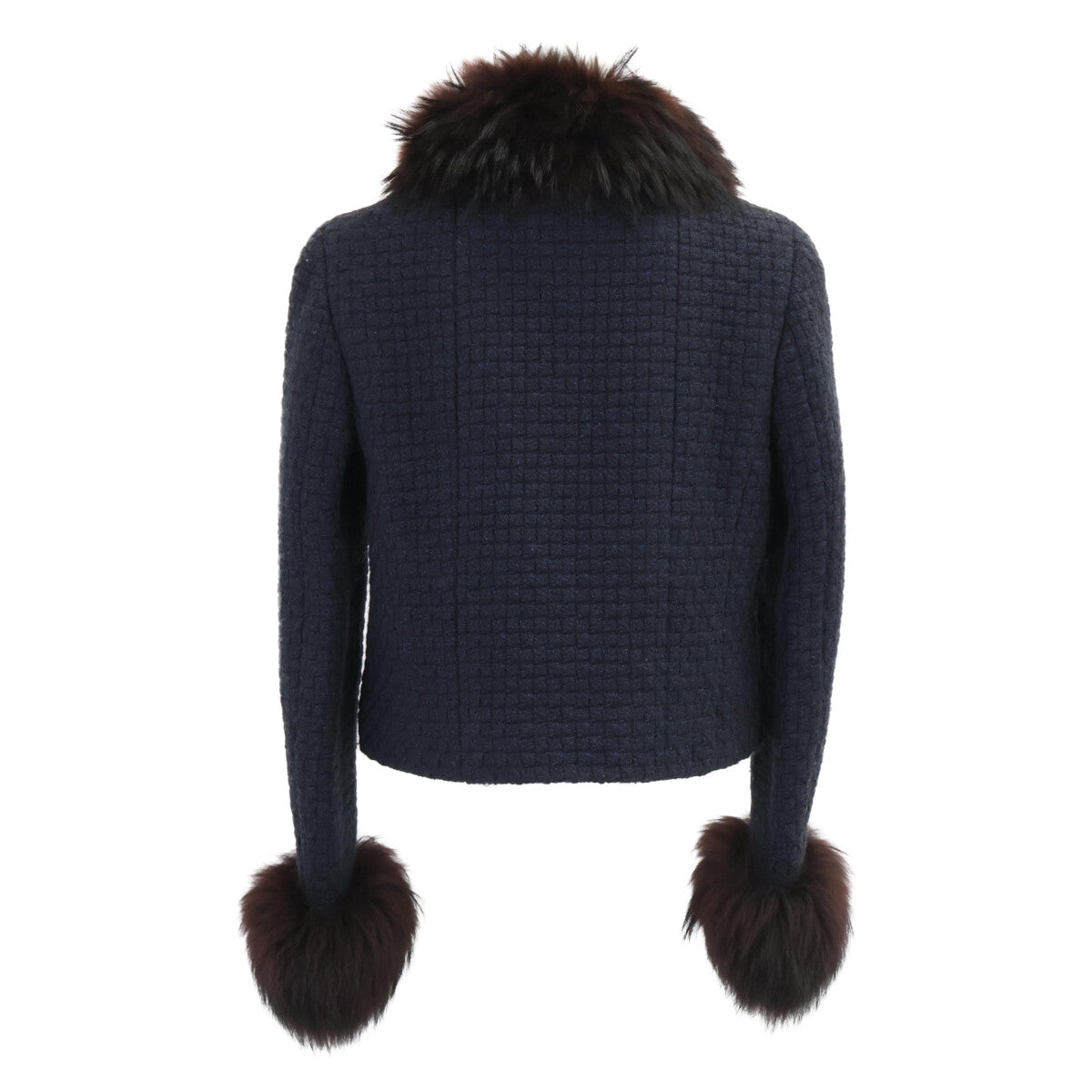 CHANEL シャネル 00A P16217V08854 トリミングフォックスファー ツイード ジャケット＆スカート スーツ セットアップ 40/40