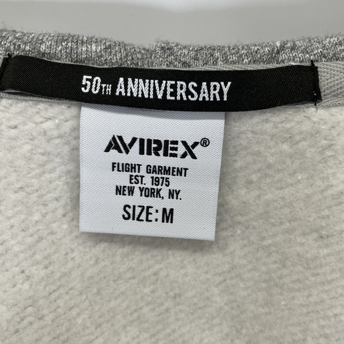 AVIREX アヴィレックス 25AW 783-5231008 ｸﾞﾚｰ ｳﾞｨﾝﾃｰｼﾞ ｼﾞｯﾌﾟｱｯﾌﾟ ﾌｰﾃﾞｨ トップス M