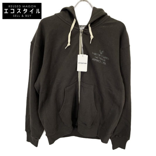 AVIREX アヴィレックス 25AW 783-5231008 ﾌﾞﾗｯｸ ｳﾞｨﾝﾃｰｼﾞ ｼﾞｯﾌﾟｱｯﾌﾟ ﾌｰﾃﾞｨ トップス XL