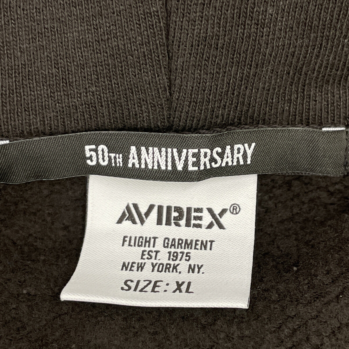 AVIREX アヴィレックス 25AW 783-5231008 ﾌﾞﾗｯｸ ｳﾞｨﾝﾃｰｼﾞ ｼﾞｯﾌﾟｱｯﾌﾟ ﾌｰﾃﾞｨ トップス XL