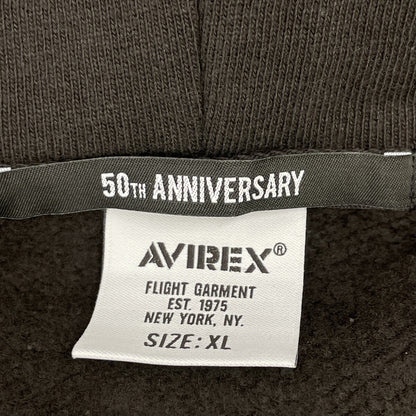 AVIREX アヴィレックス 25AW 783-5231008 ﾌﾞﾗｯｸ ｳﾞｨﾝﾃｰｼﾞ ｼﾞｯﾌﾟｱｯﾌﾟ ﾌｰﾃﾞｨ トップス XL