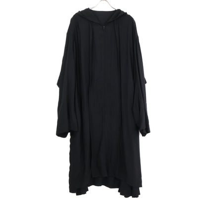 Yohji Yamamoto ヨウジヤマモト 【22AW】FE-D62-200 TWILL PLACKET PLUSH DRESS ジップアップ フーディ ワンピース 2