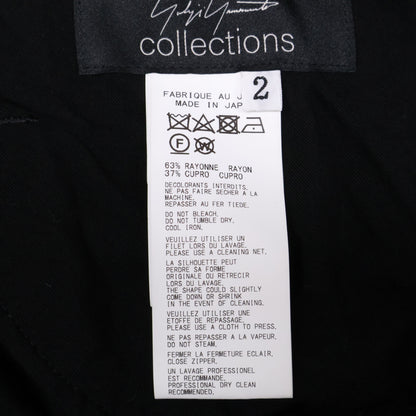 Yohji Yamamoto ヨウジヤマモト 【22AW】FE-D62-200 TWILL PLACKET PLUSH DRESS ジップアップ フーディ ワンピース 2