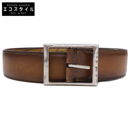 berluti ベルルッティ 【新品同様】クラシック リバーシブル ヴェネチア カーフレザー スクリット パティーヌ ベルト 75 30