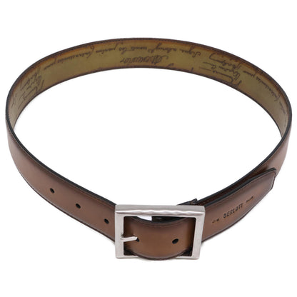 berluti ベルルッティ 【新品同様】クラシック リバーシブル ヴェネチア カーフレザー スクリット パティーヌ ベルト 75 30