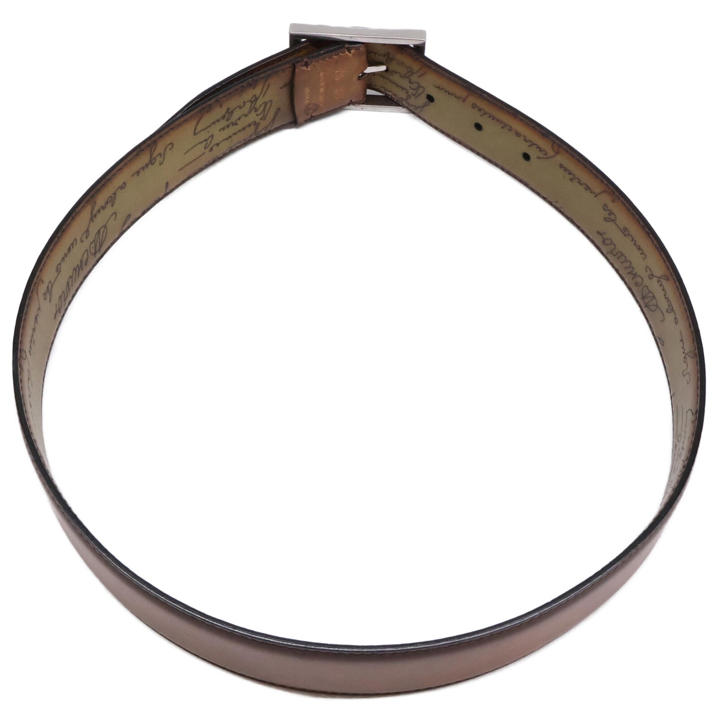 berluti ベルルッティ 【新品同様】クラシック リバーシブル ヴェネチア カーフレザー スクリット パティーヌ ベルト 75 30