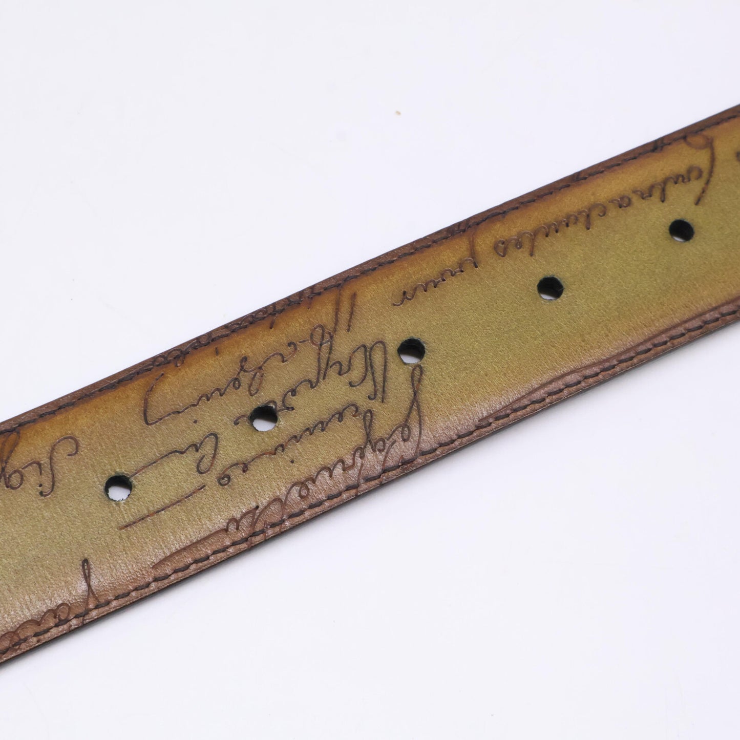 berluti ベルルッティ 【新品同様】クラシック リバーシブル ヴェネチア カーフレザー スクリット パティーヌ ベルト 75 30