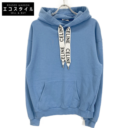 CELINE セリーヌ 2Y468670Q ﾌﾞﾙｰ ﾙｰｽﾞ ﾌｰﾃﾞｨｰ トップス M