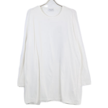 Yohji Yamamoto POUR HOMME ヨウジヤマモトプールオム HP-T65-993 ﾎﾜｲﾄ ｼﾝｸﾞﾙｼﾞｬｰｼﾞｰﾌﾟﾘﾝﾄﾛﾝｸﾞｽﾘｰﾌﾞ ｶｯﾄｿｰ トップス 3