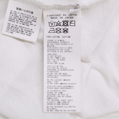 Yohji Yamamoto POUR HOMME ヨウジヤマモトプールオム HP-T65-993 ﾎﾜｲﾄ ｼﾝｸﾞﾙｼﾞｬｰｼﾞｰﾌﾟﾘﾝﾄﾛﾝｸﾞｽﾘｰﾌﾞ ｶｯﾄｿｰ トップス 3