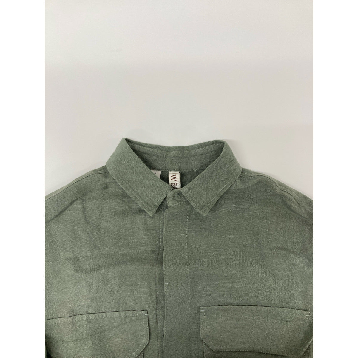 TRADITIONAL WEATHERWEAR トラディショナルウェザーウェア グリーン × IENA別注 WAIST BELT LONG SHIRT リネン レーヨン ベルテッド ロング シャツ ワンピース ワンピース S