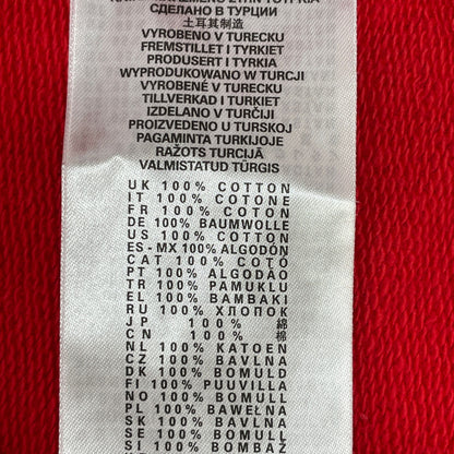 DIESEL ディーゼル レッド S-MACS-HOOD-MEGOVAL ビッグロゴ プルオーバーフーディ トップス S