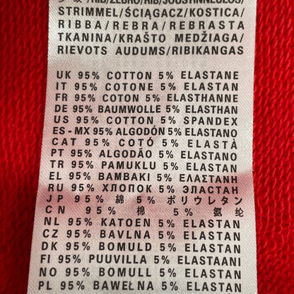 DIESEL ディーゼル レッド S-MACS-HOOD-MEGOVAL ビッグロゴ プルオーバーフーディ トップス S