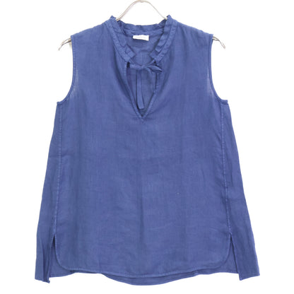 BAGUTTA バグッタ ﾌﾞﾙｰ ﾘﾈﾝ ×高橋ﾘﾀ LEVANTET ﾉｰｽﾘｰﾌﾞ ﾌﾞﾗｳｽ トップス XS