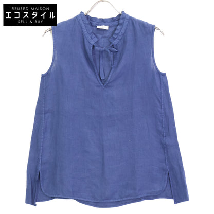 BAGUTTA バグッタ ﾌﾞﾙｰ ﾘﾈﾝ ×高橋ﾘﾀ LEVANTET ﾉｰｽﾘｰﾌﾞ ﾌﾞﾗｳｽ トップス XS