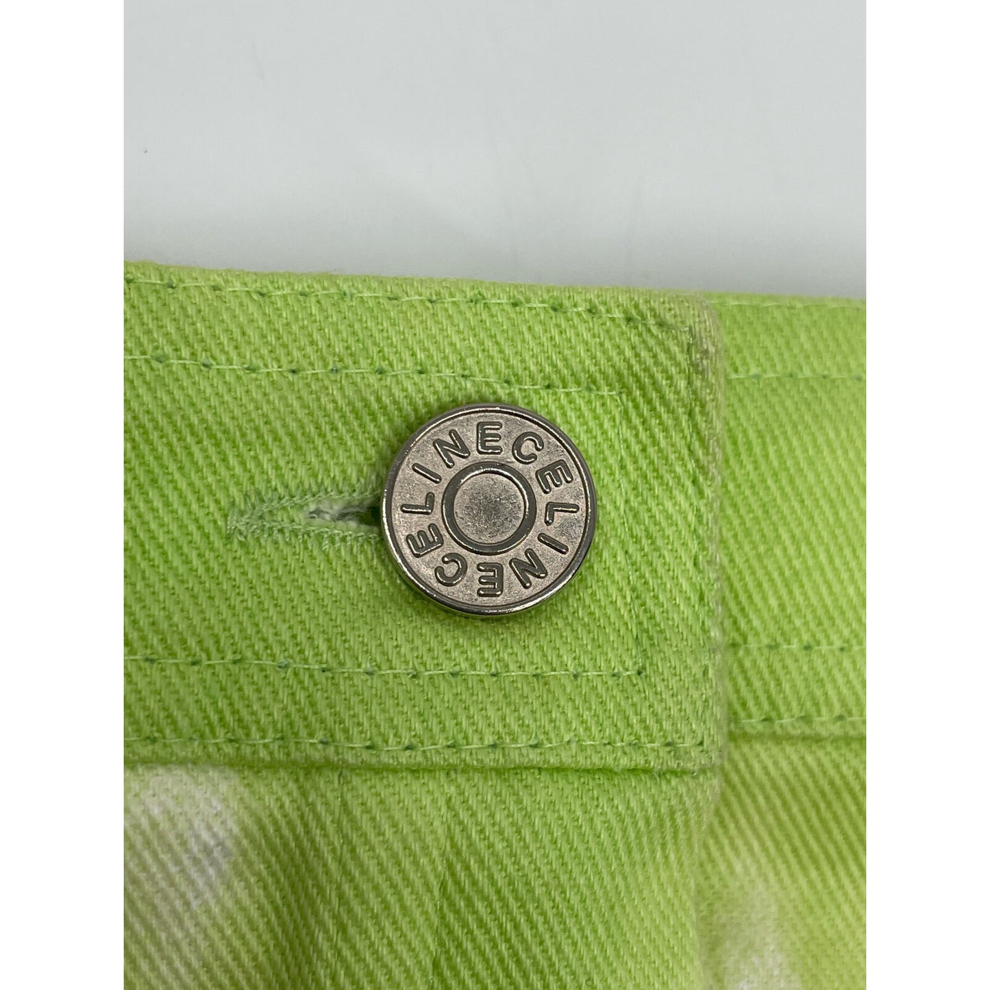 CELINE セリーヌ ライトグリーン ダイダイ デニム スカート スカート 34