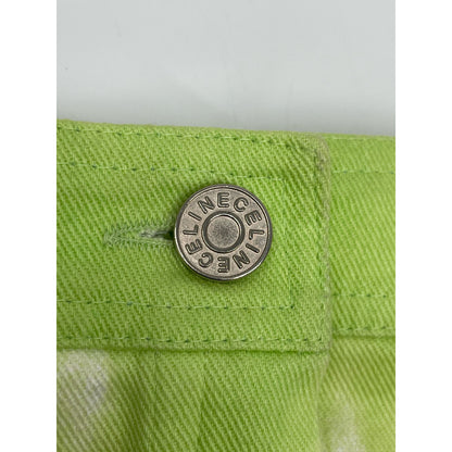 CELINE セリーヌ ライトグリーン ダイダイ デニム スカート スカート 34