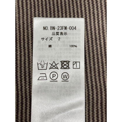 BATONER バトナー ブラウン ボーダー カーディガン BN-23FM-004 トップス 2
