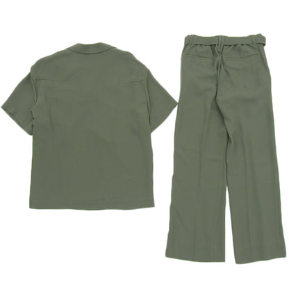 CULLNI クルニ 美品 CULLNI クルニ 半袖 ジャケット パンツ セットアップ メンズ カーキグリーン 1 22-SS-027/006 22SS スーツ セットアップ 1