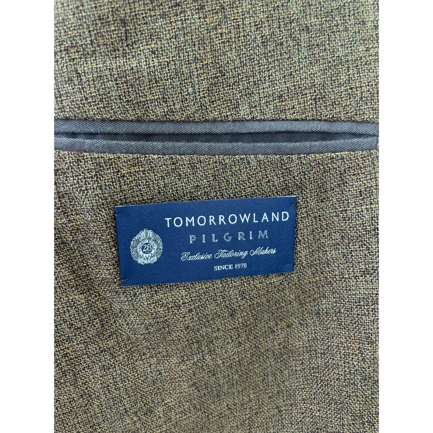 TOMORROWLAND PILGRIM トゥモローランドピルグリム ﾌﾞﾗｳﾝ ｻﾏｰﾂｲｰﾄﾞ 段返り3Bﾃｰﾗｰﾄﾞｼﾞｬｹｯﾄ ジャケット 46