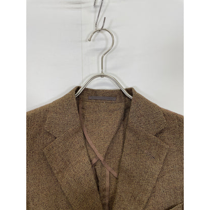 TOMORROWLAND PILGRIM トゥモローランドピルグリム ﾌﾞﾗｳﾝ ｻﾏｰﾂｲｰﾄﾞ 段返り3Bﾃｰﾗｰﾄﾞｼﾞｬｹｯﾄ ジャケット 46