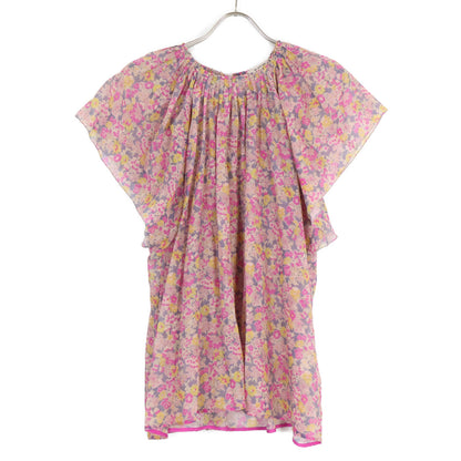 BLAMINK ブラミンク 7921-230-0072 コットンシルク M C/S FLW/P GATH NSL 花柄 ブラウス トップス 38