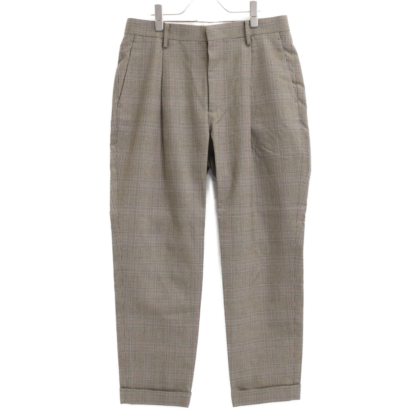 TOMORROWLAND トゥモローランド 【美品】elan vital 63-04-94-04503 グレンチェック ウール スラックス/ ボトムス 50