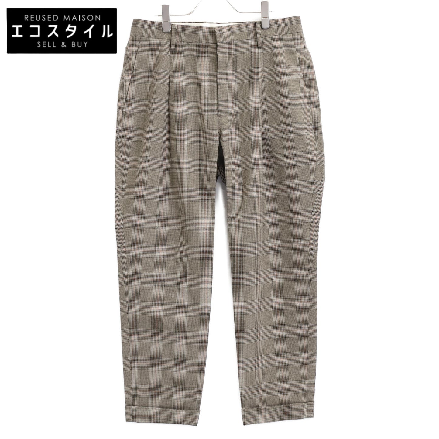 TOMORROWLAND トゥモローランド 【美品】elan vital 63-04-94-04503 グレンチェック ウール スラックス/ ボトムス 50