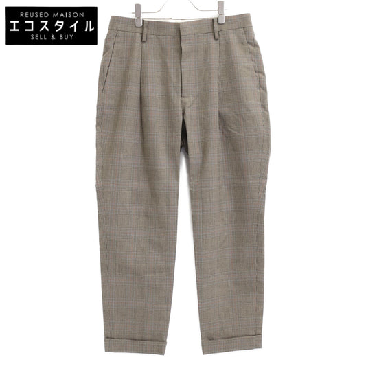 TOMORROWLAND トゥモローランド 【美品】elan vital 63-04-94-04503 グレンチェック ウール スラックス/ ボトムス 50