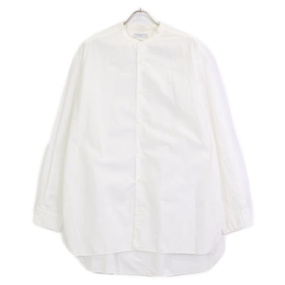 TOMORROWLAND トゥモローランド ﾎﾜｲﾄ BRITISH POPLIN ﾊﾞﾝﾄﾞｶﾗｰｼｬﾂ トップス M
