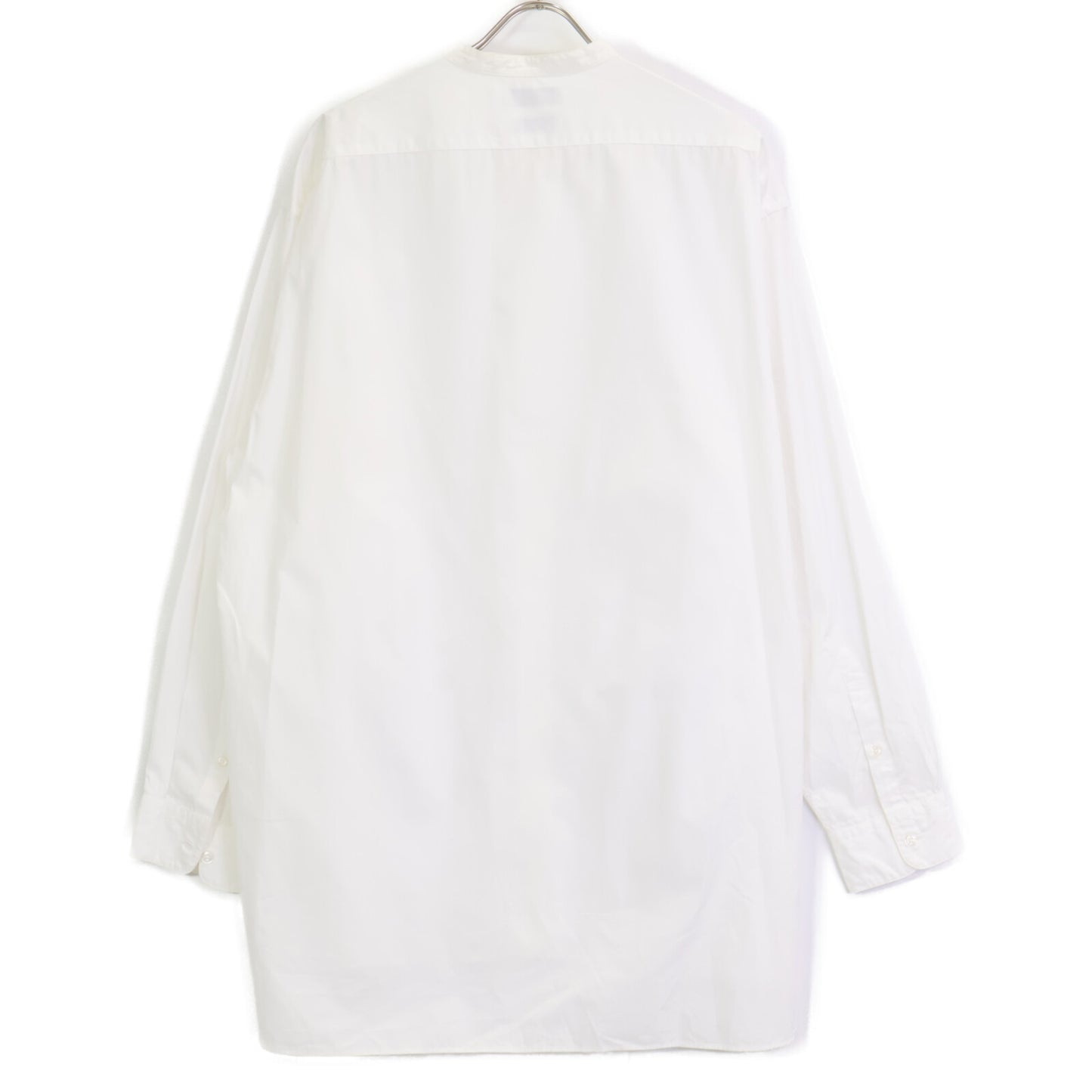 TOMORROWLAND トゥモローランド ﾎﾜｲﾄ BRITISH POPLIN ﾊﾞﾝﾄﾞｶﾗｰｼｬﾂ トップス M