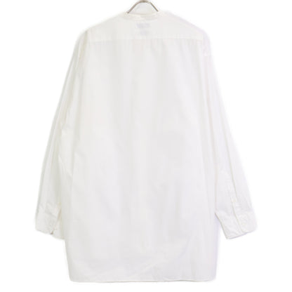 TOMORROWLAND トゥモローランド ﾎﾜｲﾄ BRITISH POPLIN ﾊﾞﾝﾄﾞｶﾗｰｼｬﾂ トップス M