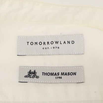 TOMORROWLAND トゥモローランド ﾎﾜｲﾄ BRITISH POPLIN ﾊﾞﾝﾄﾞｶﾗｰｼｬﾂ トップス M
