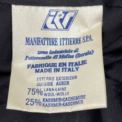 TRUSSARDI トラサルディ ネイビー×レッド エンブレム付き 金ボタン ウールカシミヤ ブレザー ジャケット 28/42