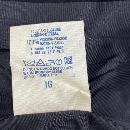 TRUSSARDI トラサルディ ネイビー×レッド エンブレム付き 金ボタン ウールカシミヤ ブレザー ジャケット 28/42