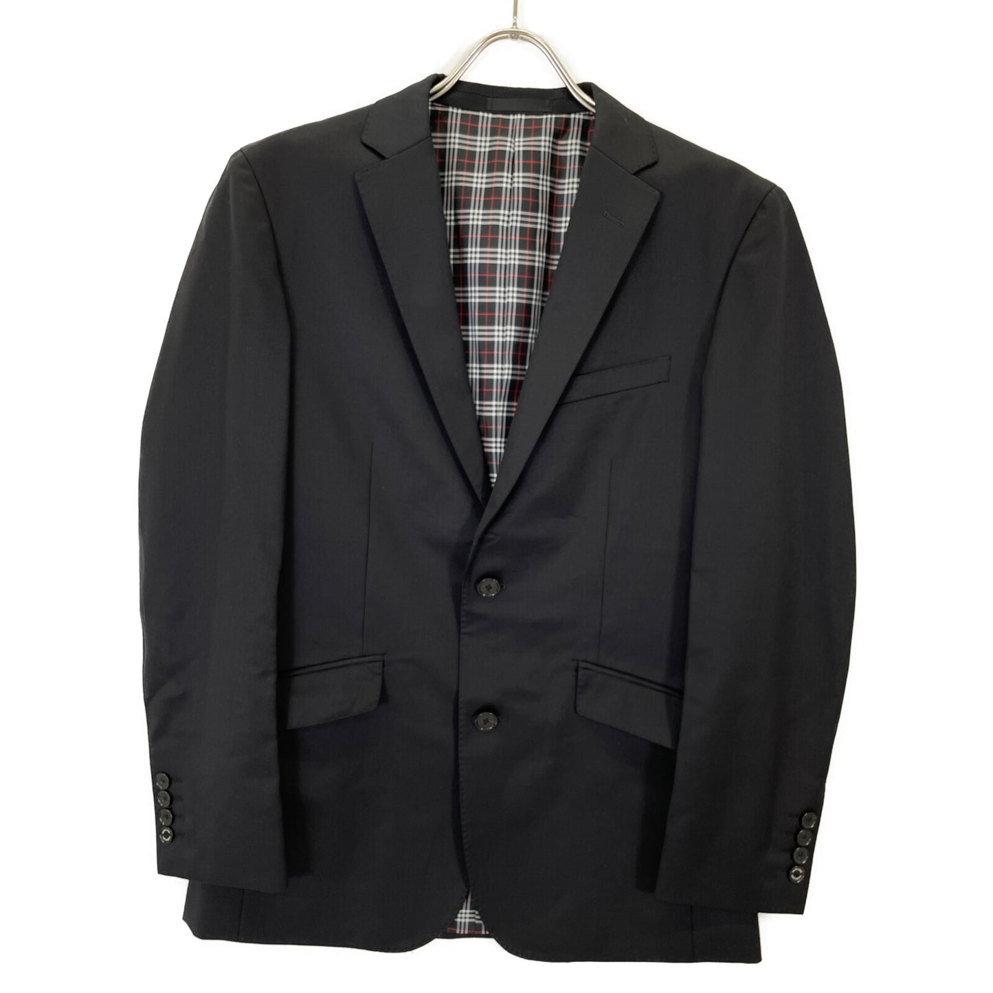 BLACK LABEL CRESTBRIDGE ブラックレーベルクレストブリッジ ﾌﾞﾗｯｸ 51D02-203-09 ｳｰﾙ混 ﾃｰﾗｰﾄﾞｼﾞｬｹｯﾄ ジャケット M