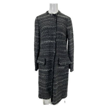 DOLCE&GABBANA ドルチェアンドガッバーナ 【新品/国内正規】F0Y02T アルパカ混 ラメライン ツイード ノーカラー コート 44