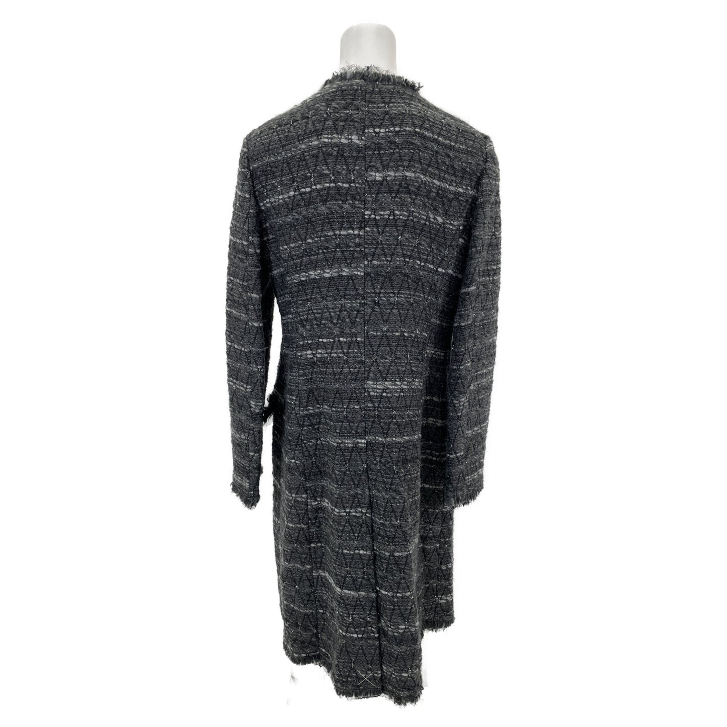 DOLCE&GABBANA ドルチェアンドガッバーナ 【新品/国内正規】F0Y02T アルパカ混 ラメライン ツイード ノーカラー コート 44