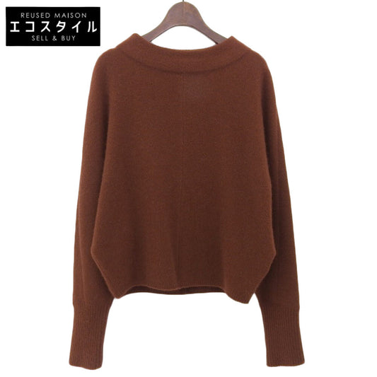 DES PRES デプレ 新品同様 DES PRÉS ウール ブルーフォックス ビルドネックプルオーバー トップス レディース ブラウン系 S トップス S