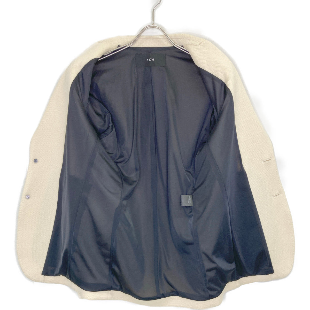 AKM エイケイエム ﾎﾜｲﾄ K070 WOL006 ｴｸｽﾄﾗﾌｧｲﾝﾒﾘﾉ ﾃｰﾗｰﾄﾞ ｼﾞｬｹｯﾄ ジャケット L