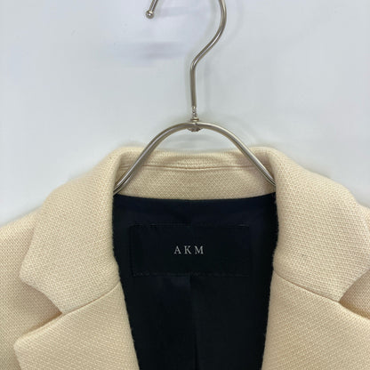 AKM エイケイエム ﾎﾜｲﾄ K070 WOL006 ｴｸｽﾄﾗﾌｧｲﾝﾒﾘﾉ ﾃｰﾗｰﾄﾞ ｼﾞｬｹｯﾄ ジャケット L